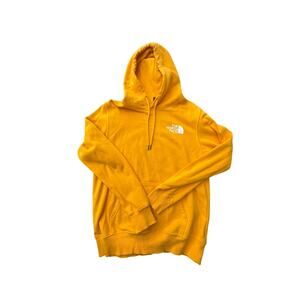 The North Face Men’s Small Mustard Yellow Pullover Hoodie "Never Stop Exploring"